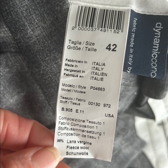 Peserico IT 42 Gray Plaid Virgin Wool Cropped Tailored Pants US 6 - Picture 9 of 14